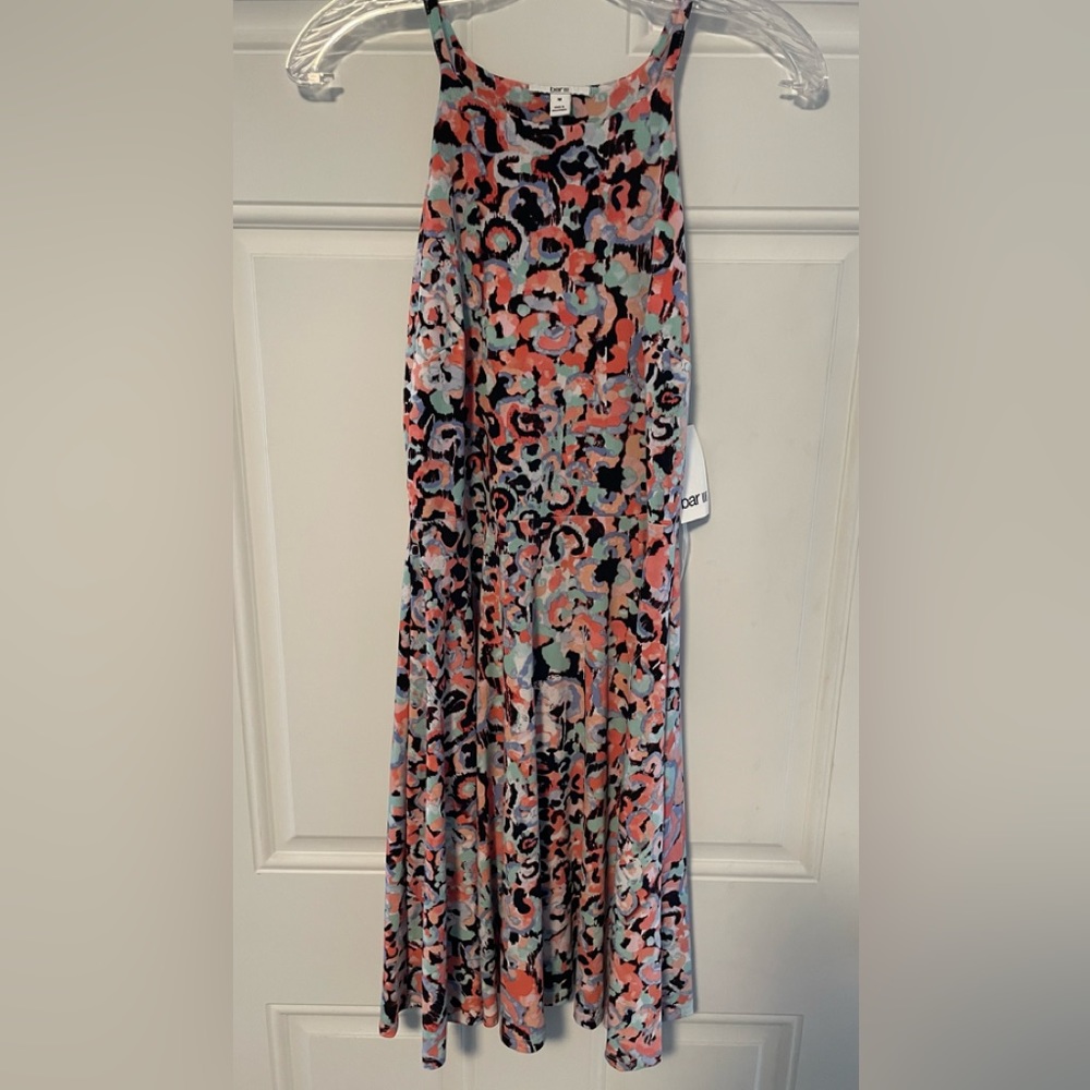 NWT BAR III Size Medium Cold Shoulder Floral A Line Dress